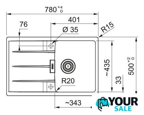 Кухонная мойка Franke Centro CNG 611-78 114.0757.421 (оникс) - Изображение №2 — Интернет-магазин Your Sale