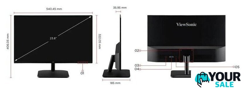 Монитор ViewSonic VA2432-H-2 - Изображение №8 — Интернет-магазин Your Sale