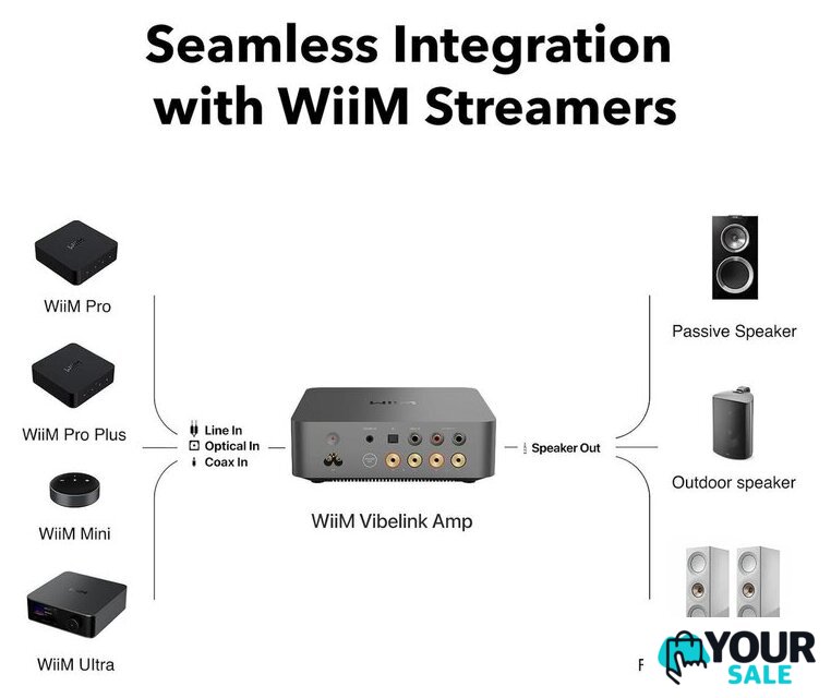 Усилитель мощности WiiM Vibelink Amp (серый) - Изображение №2 — Интернет-магазин Your Sale