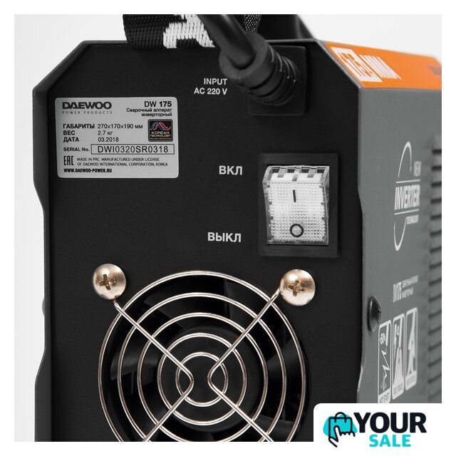 Сварочный инвертор Daewoo Power DW 175 - Изображение №3 — Интернет-магазин Your Sale
