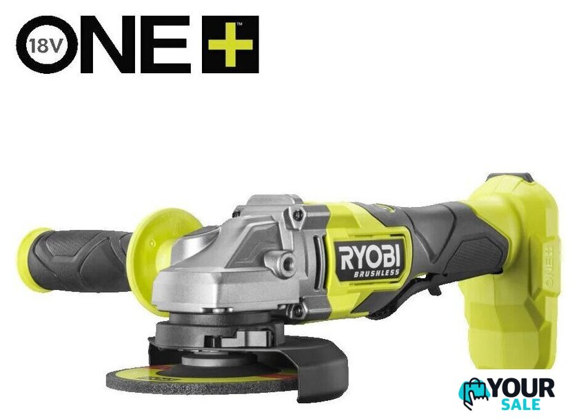 Угловая шлифмашина Ryobi RAG18BL-0 5133006532 (без АКБ) - Изображение №1 — Интернет-магазин Your Sale