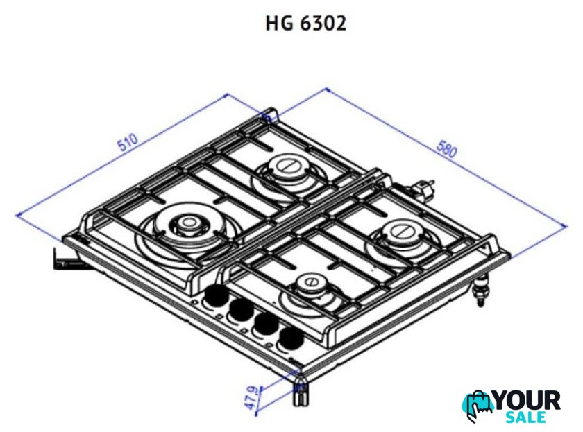 Варочная панель Korting HG 6302 CTB - Изображение №3 — Интернет-магазин Your Sale