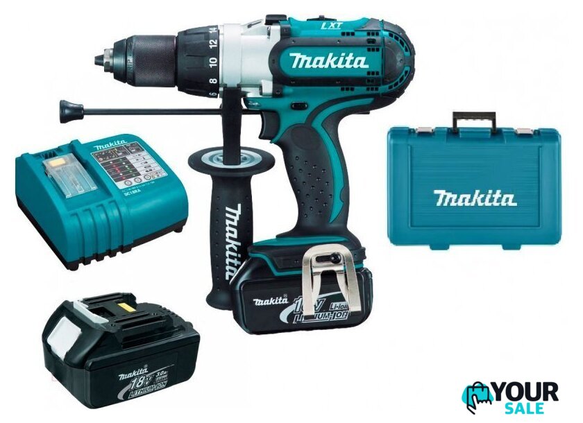 Ударная дрель-шуруповерт Makita DHP451RFE (с 2-мя АКБ, кейс) - Изображение №1 — Интернет-магазин Your Sale