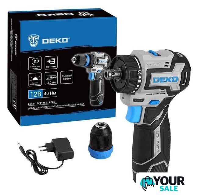 Дрель-шуруповерт Deko Loner 12V PRO 085-1121 (с 1-им АКБ) - Изображение №1 — Интернет-магазин Your Sale