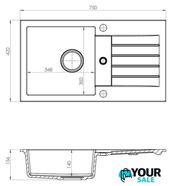 Кухонная мойка Alveus Amaro 130 9923381P - Изображение №2 — Интернет-магазин Your Sale