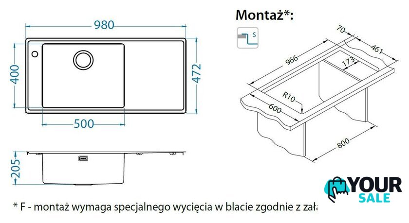 Кухонная мойка Alveus Stricto 30 1149536 - Изображение №2 — Интернет-магазин Your Sale