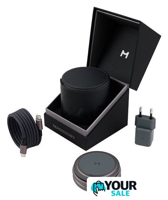 Беспроводное зарядное Magssory Disc Signature Edition 3 в 1 для Samsung WCH053 (серый) - Изображение №5 — Интернет-магазин Your Sale
