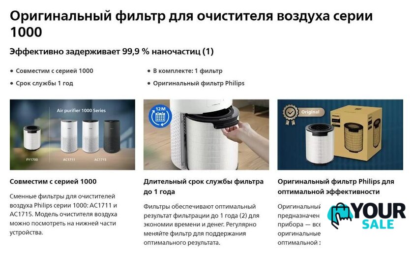 Фильтр-картридж Philips FY1700/30 - Изображение №7 — Интернет-магазин Your Sale