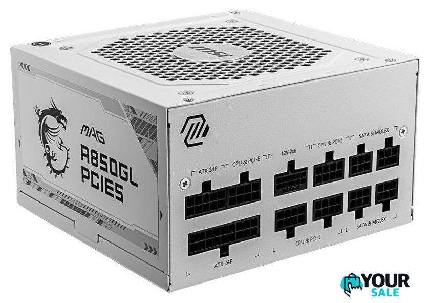 Блок питания MSI MAG A850GL PCIE5 WHITE - Изображение №1 — Интернет-магазин Your Sale