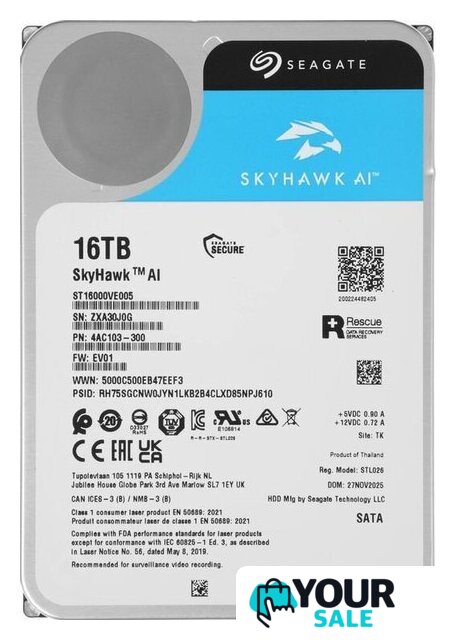 Жесткий диск Seagate SkyHawk AI 16TB ST16000VE005 - Изображение №1 — Интернет-магазин Your Sale