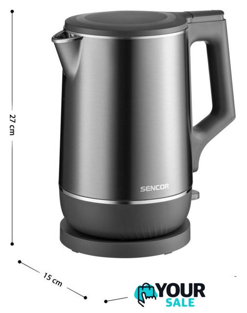 Электрический чайник Sencor SWK 0800GY - Изображение №3 — Интернет-магазин Your Sale