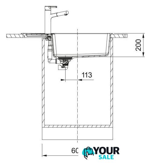 Кухонная мойка Franke Centro CNG 611-78 XL 114.0757.422 (черный матовый) - Изображение №4 — Интернет-магазин Your Sale
