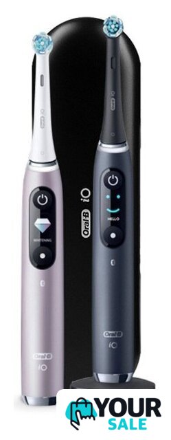 Комплект электрических зубных щеток Oral-B iO 9 DUO (черный оникс, розовый кварц) - Изображение №2 — Интернет-магазин Your Sale