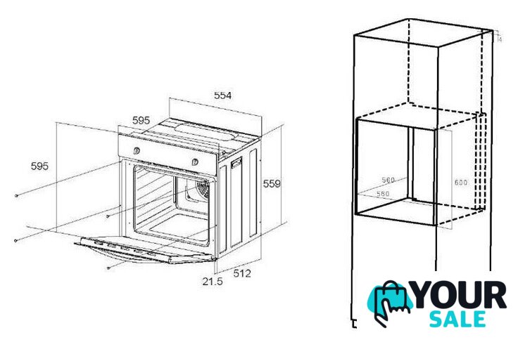 Электрический духовой шкаф MAUNFELD EOEC.586W - Изображение №16 — Интернет-магазин Your Sale