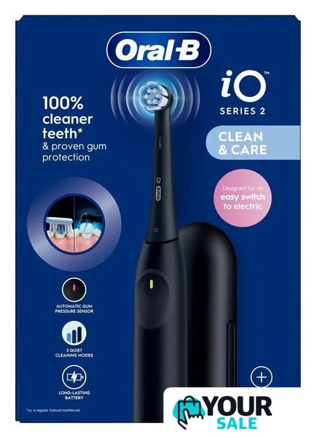 Электрическая зубная щетка Oral-B iO2 Electric Toothbrush with Travel Case (Night Black) - Изображение №11 — Интернет-магазин Your Sale