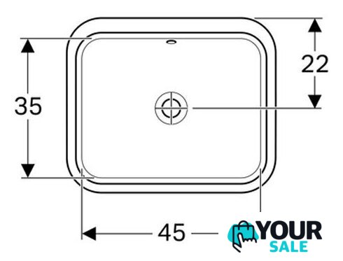 Умывальник Geberit VariForm 500.760.01.2 - Изображение №2 — Интернет-магазин Your Sale