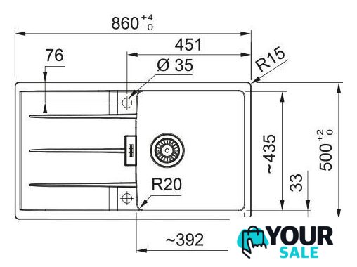 Кухонная мойка Franke Centro CNG 611-86 114.0757.424 (черный матовый) - Изображение №3 — Интернет-магазин Your Sale