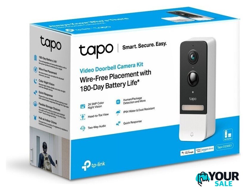 Умный дверной звонок TP-Link Tapo D230S1 - Изображение №3 — Интернет-магазин Your Sale