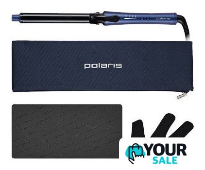 Круглая  плойка Polaris PHS 2519Mi (синий) - Изображение №6 — Интернет-магазин Your Sale