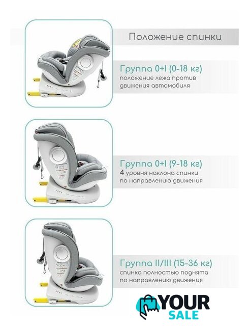 Детское автокресло Amarobaby Champion Isofix AMARO-2008CH-Se (серый) - Изображение №9 — Интернет-магазин Your Sale