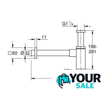 Сифон Grohe 40564000 - Изображение №2 — Интернет-магазин Your Sale