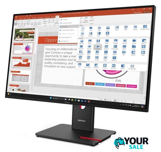 Монитор Lenovo ThinkVision T27-40 64A5MAT6EU - Изображение №3 — Интернет-магазин Your Sale