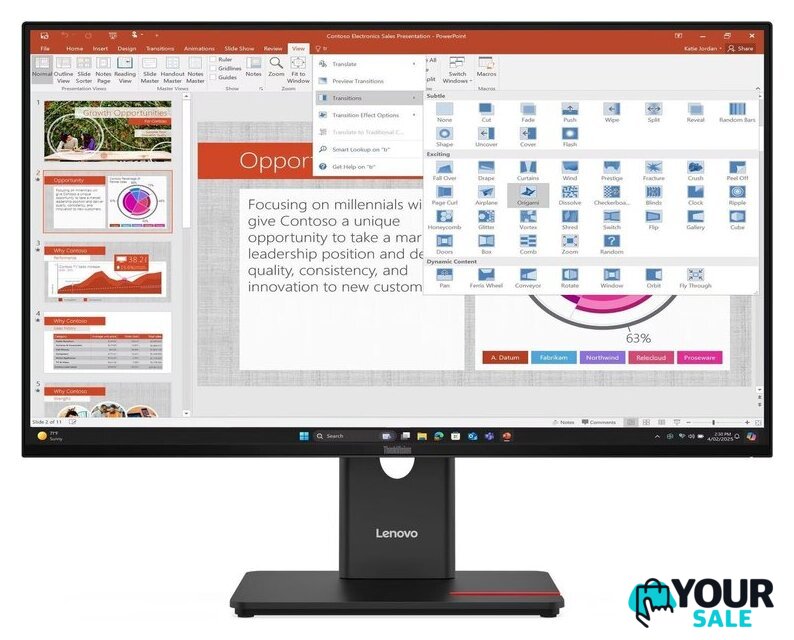Монитор Lenovo ThinkVision T27-40 64A5MAT6EU - Изображение №1 — Интернет-магазин Your Sale