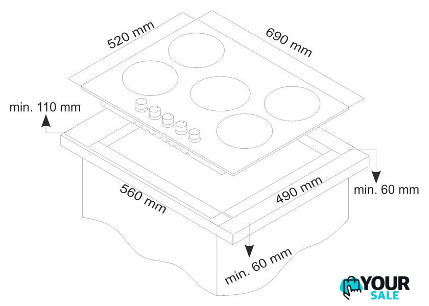 Варочная панель Simfer H70W51O517 - Изображение №6 — Интернет-магазин Your Sale
