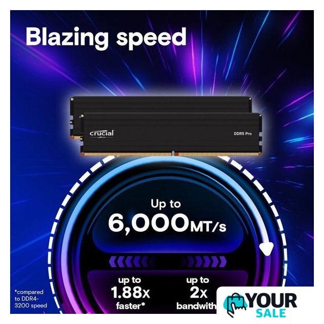 Оперативная память Crucial Pro 16ГБ DDR5 5600 МГц CP16G56C46U5 - Изображение №2 — Интернет-магазин Your Sale