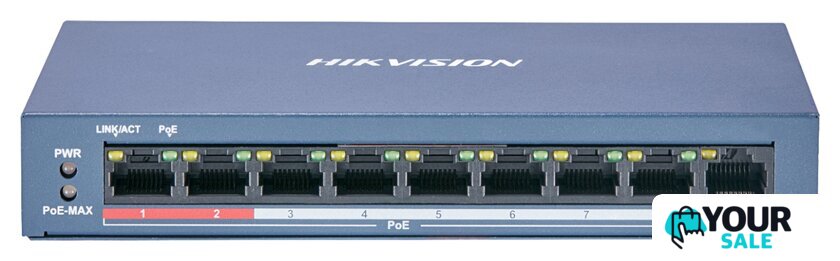 Неуправляемый коммутатор Hikvision DS-3E0109P-E/M(B) - Изображение №1 — Интернет-магазин Your Sale
