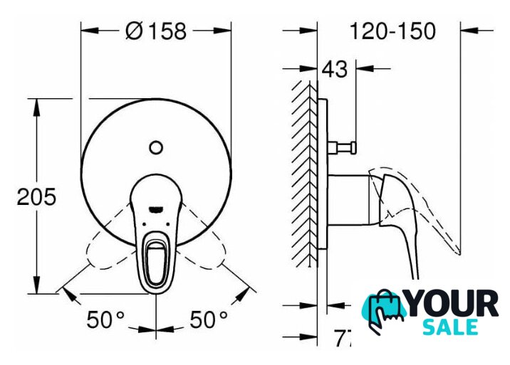 Смеситель Grohe Eurosmart Cosmopolitan 24049LS3 - Изображение №2 — Интернет-магазин Your Sale