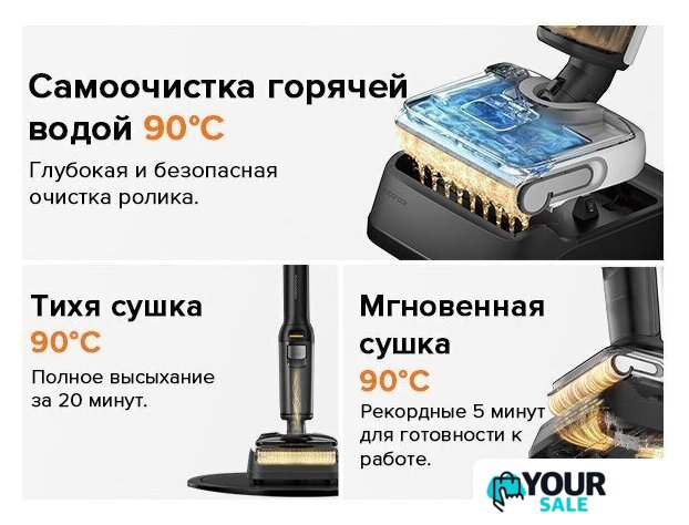 Вертикальный моющий пылесос Roborock Wet And Dry Vacuum Cleaner F25 WD5M1A (черный) - Изображение №22 — Интернет-магазин Your Sale
