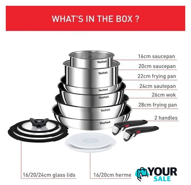 Набор сковород Tefal Ingenio Emotion L897SD74 - Изображение №2 — Интернет-магазин Your Sale