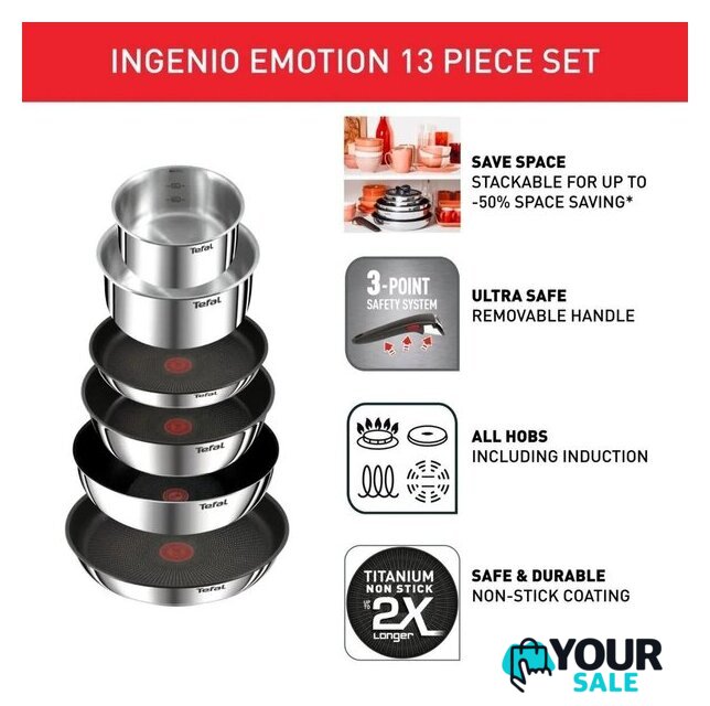 Набор сковород Tefal Ingenio Emotion L897SD74 - Изображение №3 — Интернет-магазин Your Sale