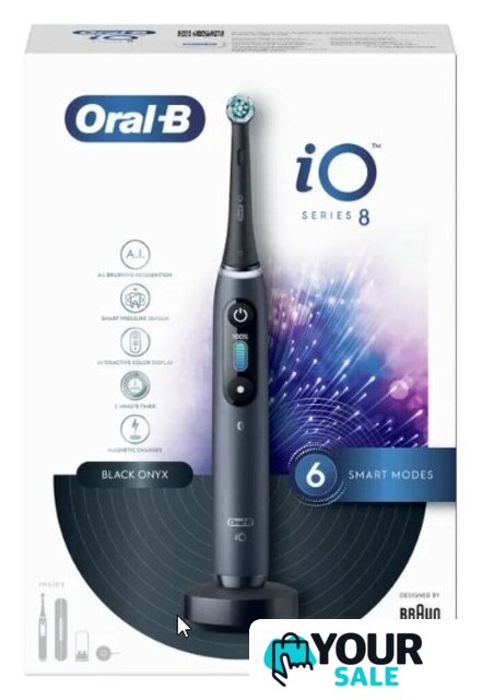 Электрическая зубная щетка Oral-B iO 8 (черный, с футляром, 1 насадка) - Изображение №11 — Интернет-магазин Your Sale