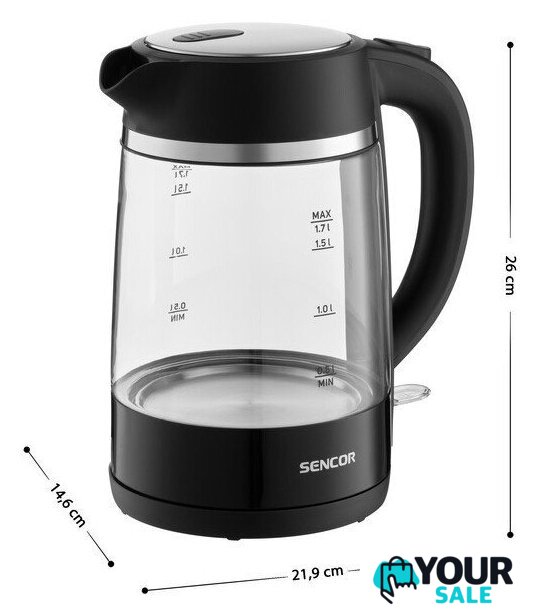 Электрический чайник Sencor SWK 2711BK - Изображение №3 — Интернет-магазин Your Sale
