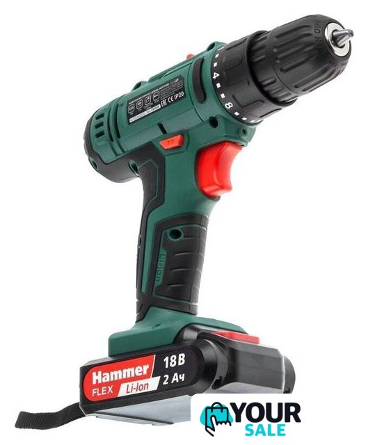 Дрель-шуруповерт Hammer Flex ACD18BS (с 2-мя АКБ, кейс) - Изображение №4 — Интернет-магазин Your Sale