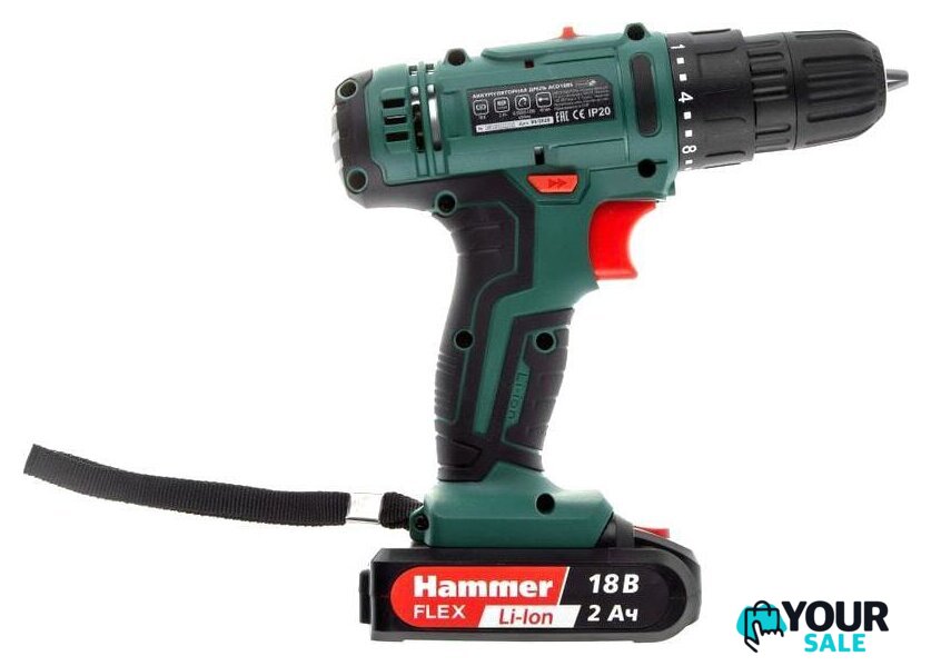 Дрель-шуруповерт Hammer Flex ACD18BS (с 2-мя АКБ, кейс) - Изображение №3 — Интернет-магазин Your Sale