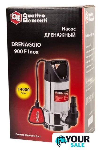 Дренажный насос Quattro Elementi Drenaggio 900 F Inox - Изображение №3 — Интернет-магазин Your Sale