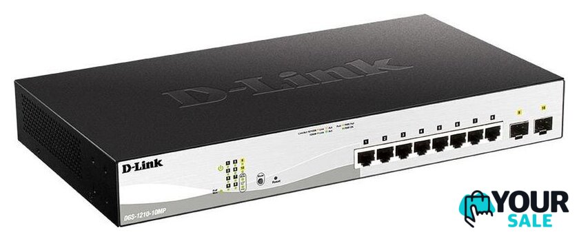 Управляемый коммутатор 2-го уровня D-Link DGS-1210-10MP/F3A - Изображение №2 — Интернет-магазин Your Sale