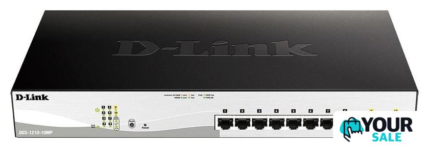 Управляемый коммутатор 2-го уровня D-Link DGS-1210-10MP/F3A - Изображение №1 — Интернет-магазин Your Sale