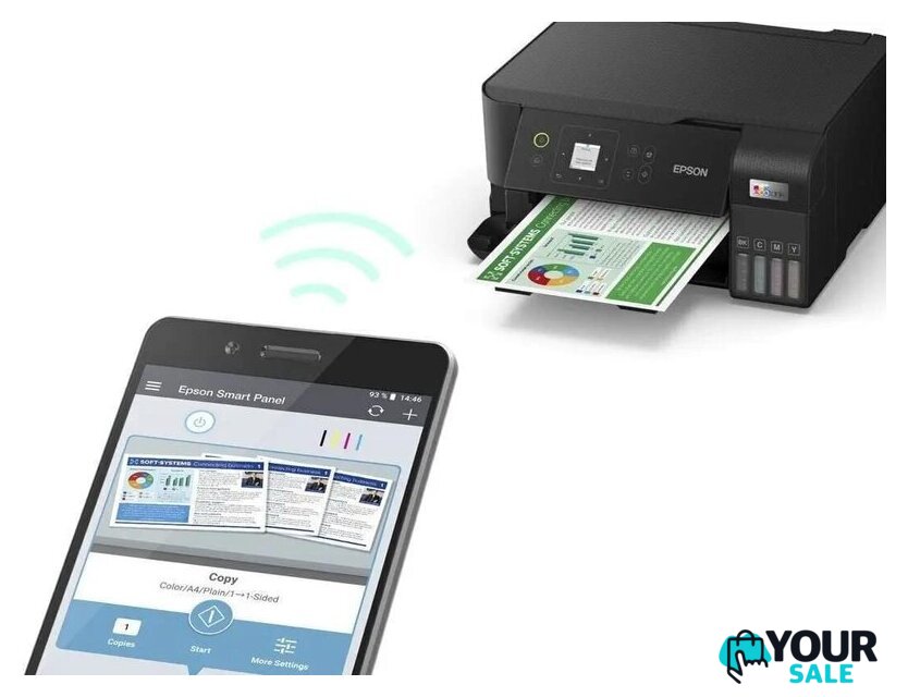 МФУ Epson EcoTank L3560 (ресурс стартовых контейнеров 6600/5900, контейнер 103) - Изображение №2 — Интернет-магазин Your Sale