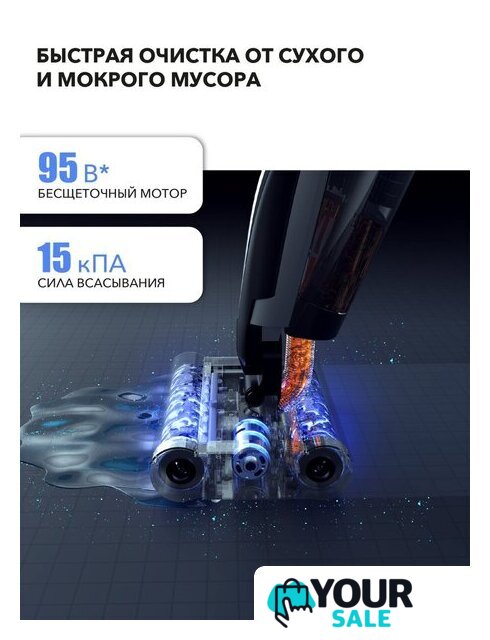 Вертикальный моющий пылесос Deerma DEM-VX96W - Изображение №9 — Интернет-магазин Your Sale