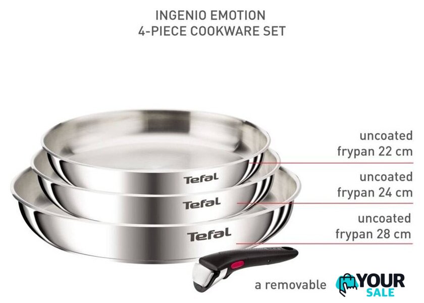 Набор сковород Tefal Ingenio Emotion L8968445 - Изображение №8 — Интернет-магазин Your Sale