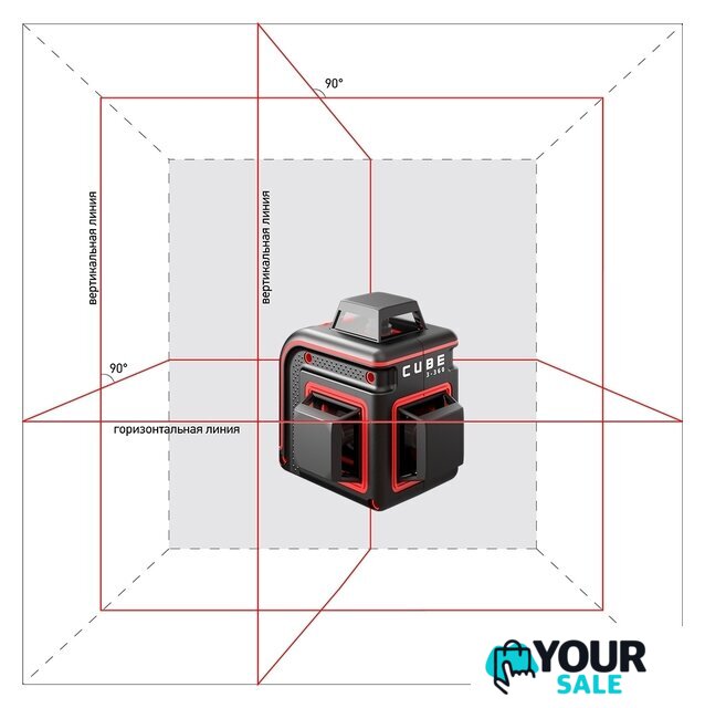 Лазерный нивелир ADA Instruments Cube 3-360 Basic Edition А00559 - Изображение №2 — Интернет-магазин Your Sale
