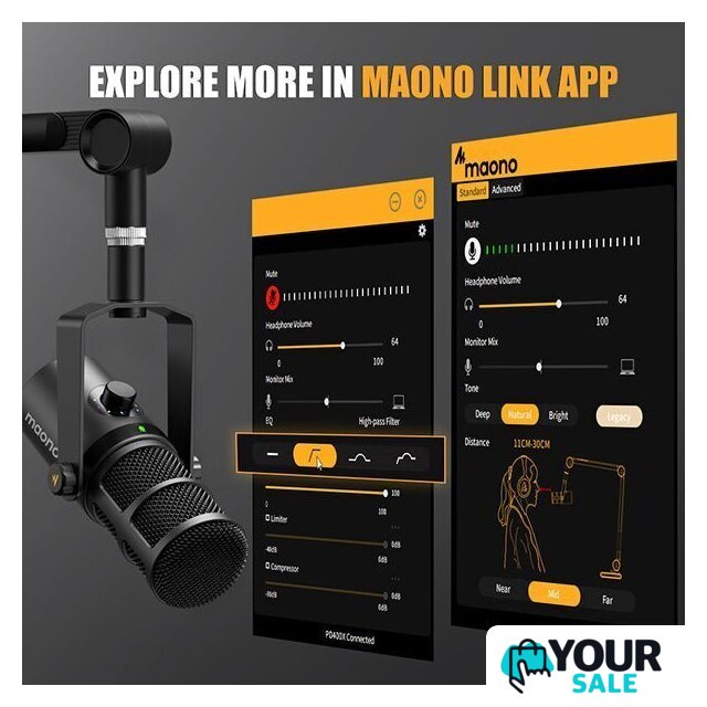 Проводной микрофон Maono PD400X - Изображение №4 — Интернет-магазин Your Sale