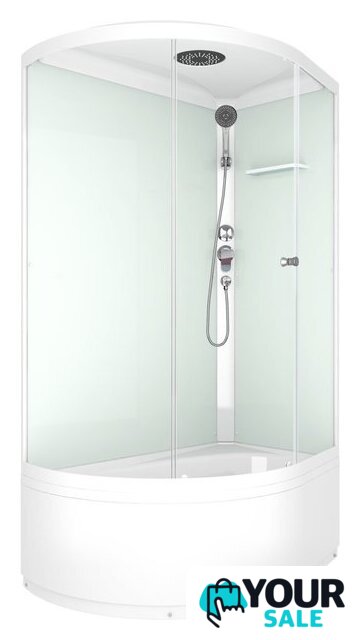 Душевая кабина Domani-Spa Simple 128 high R V1.2 (прозрачное стекло/белый) - Изображение №1 — Интернет-магазин Your Sale