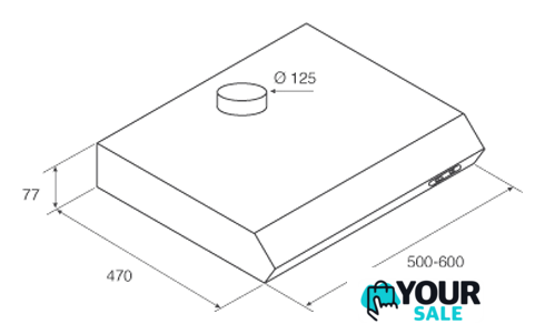 Кухонная вытяжка Jetair Light IX/F/50 PRF0094402B - Изображение №2 — Интернет-магазин Your Sale