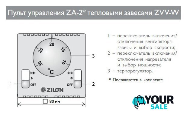 Тепловая завеса ZILON ZVV-1.5W25 - Изображение №3 — Интернет-магазин Your Sale