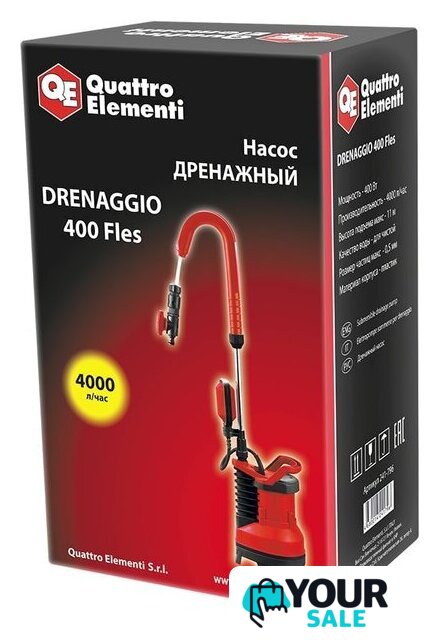 Дренажный насос Quattro Elementi Drenaggio 400 FLES - Изображение №5 — Интернет-магазин Your Sale